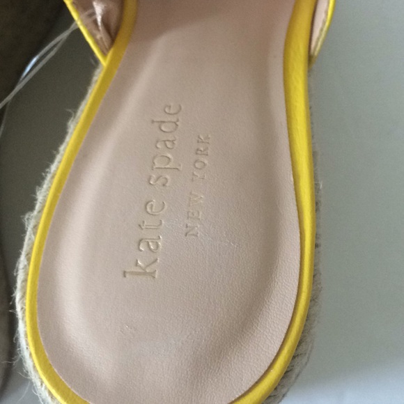 Kate Spade yellow perforated scallop platform - Picture 7 of 9